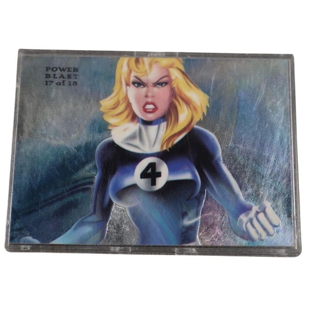 Vintage 1994 Flair Marvel Invisible Woman Power Blast Insert 17/18 Hologram - Picture 2 of 2